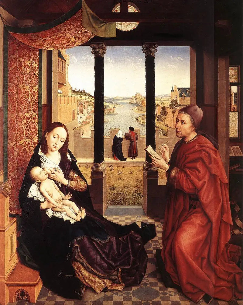 Saint Luc tegner portrættet af Jomfru Maria - Rogier van der Weyden