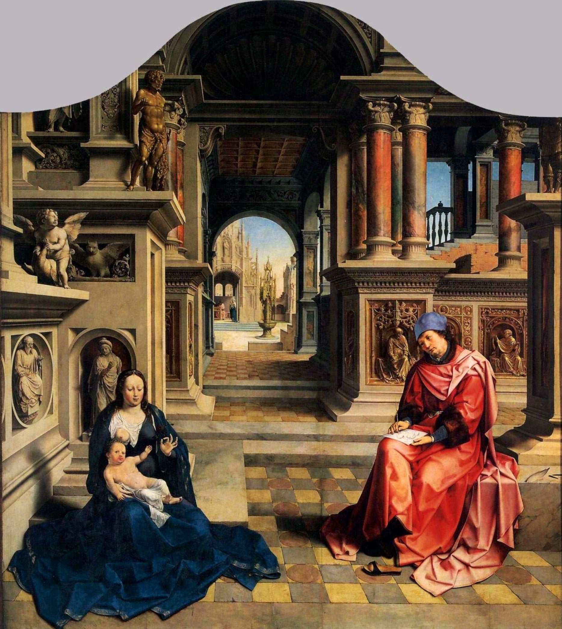 Saint Luc peignant la Vierge - Jan Gossaert - Alpha Reproduction