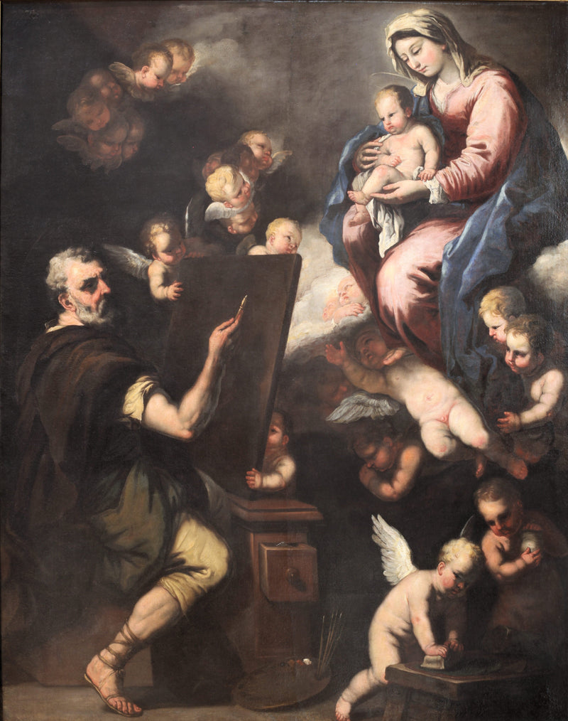 Saint Luc malende Jomfruen - Luca Giordano