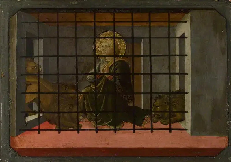 Saint Mamas i Fængsel kastet til Løverne - Fra Filippo Lippi