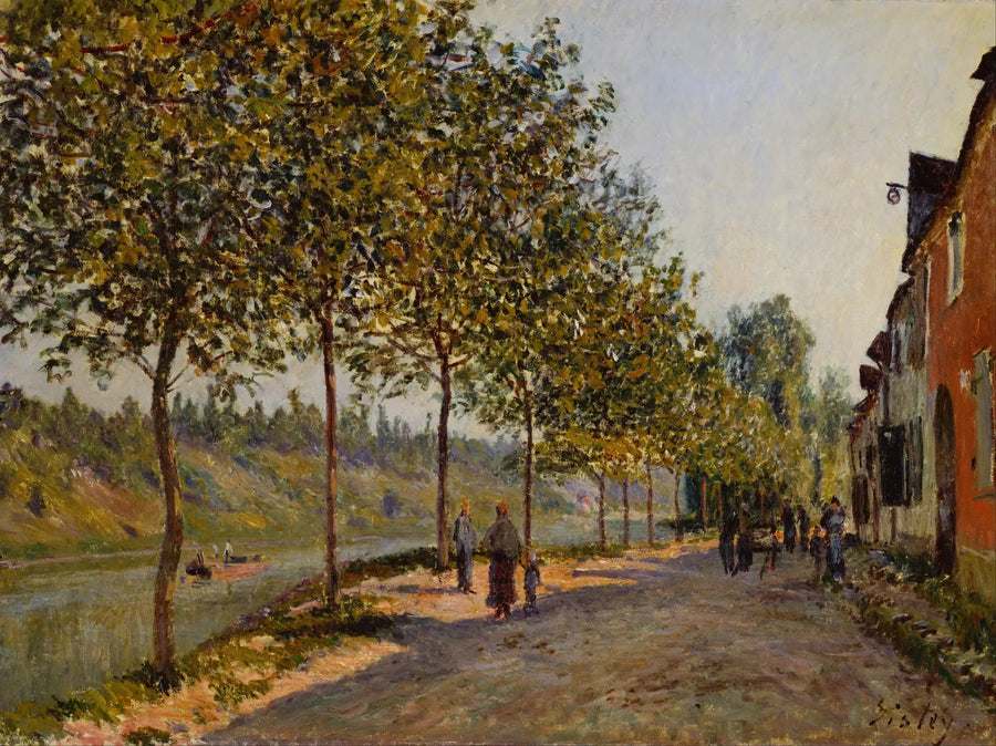 Saint-Mammès og skråningerne ved La Celle, juni morgen - Alfred Sisley