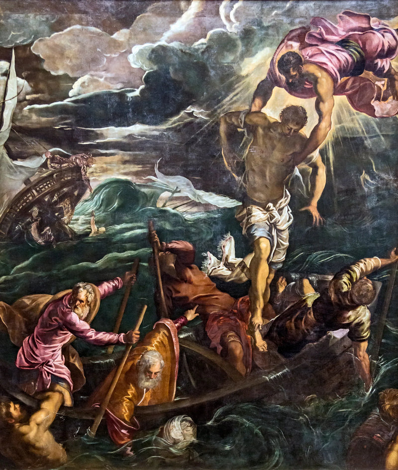 Saint Marc redder en saracen fra skibbruddet - Jacopo Tintoretto