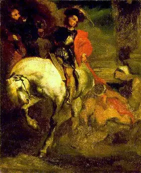 Sankt Martin deler sin kappe med en fattig - Théodore Géricault
