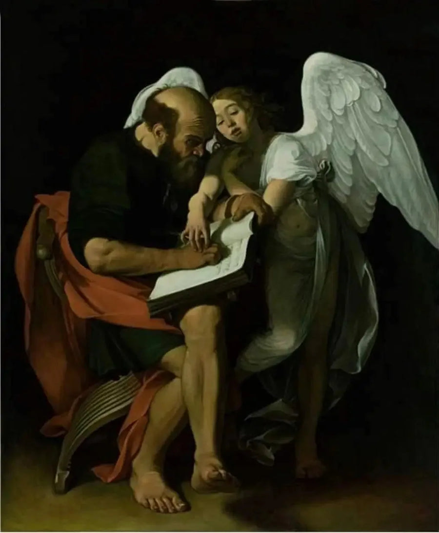 Sankt Matthæus og Englen - Caravaggio