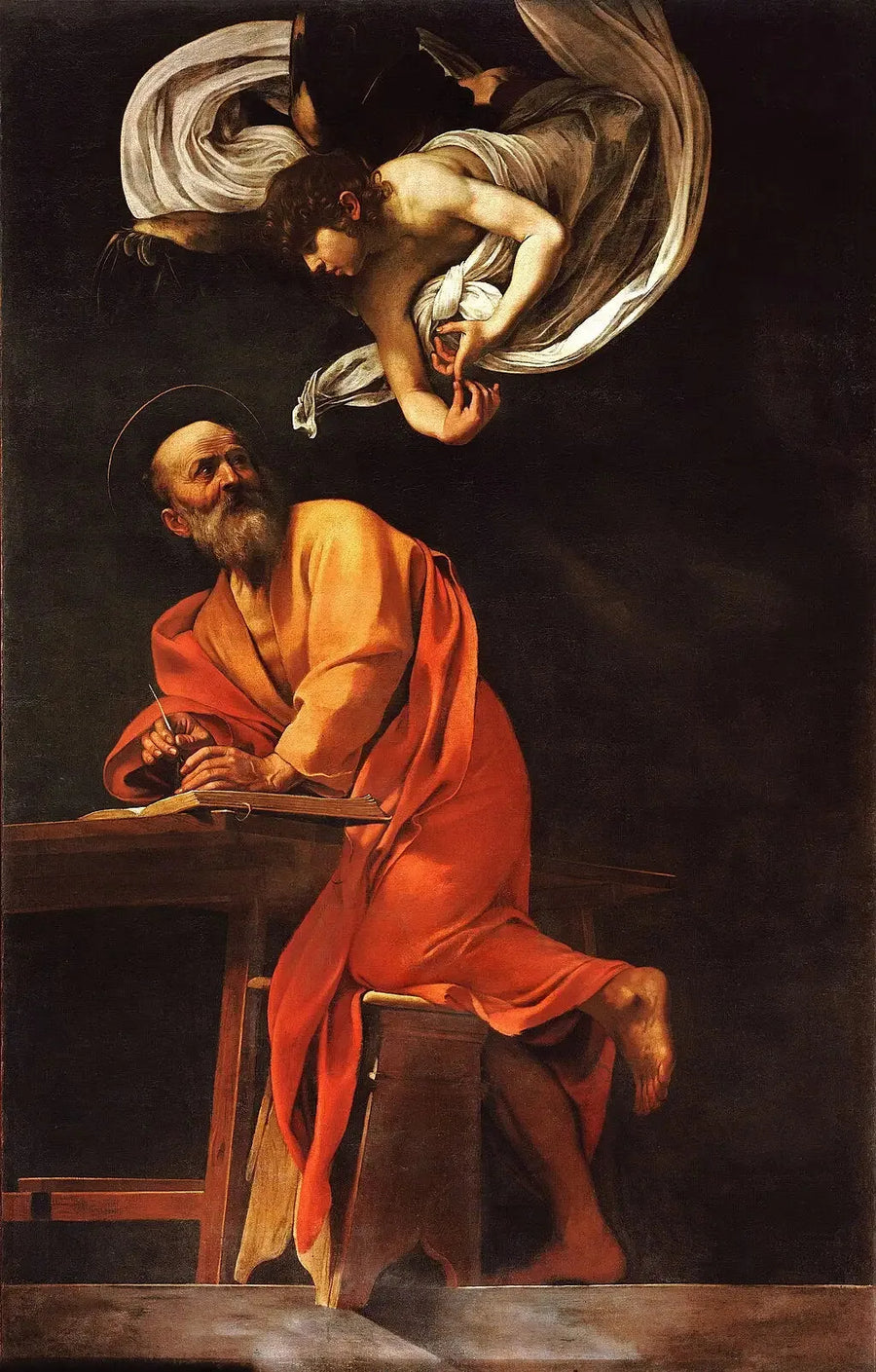 Sankt Matthæus og Englen - Caravaggio