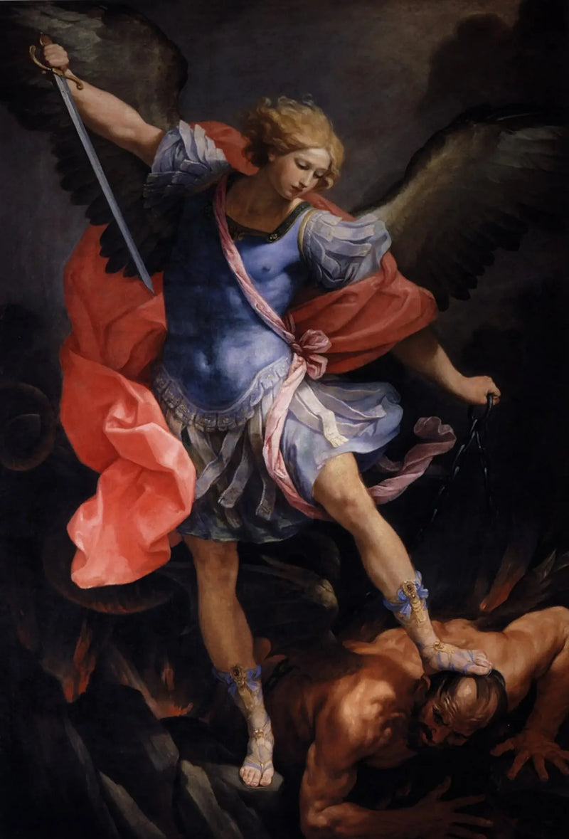 Saint Michel Arkanjen nedkæmper dæmonen - Guido Reni