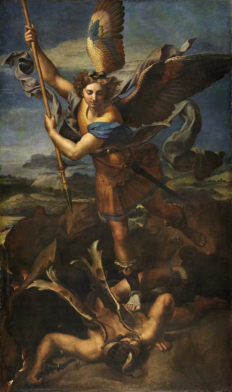 Sankt Michael, der overvinder dæmonen - Raphael Sanzio