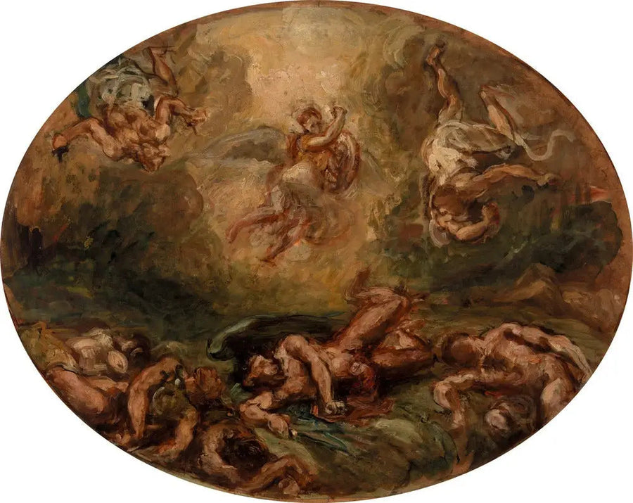 Sankt Michael overvinder djævelen - Eugène Delacroix