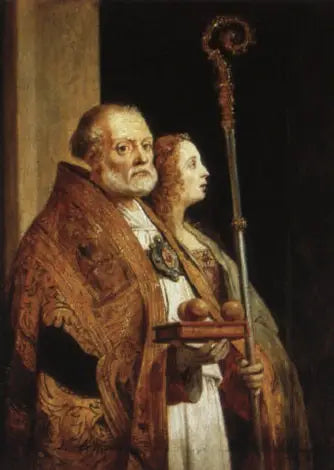 Saint Nicolas de Bari og Madeleine - David Teniers den Yngre