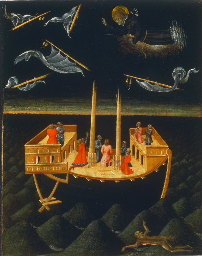 Saint Nicolas de Tolentino redder en skibbruden - Giovanni di Paolo