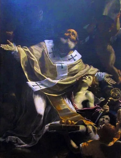 Sankt Nikolaus i ekstase - Mattia Preti