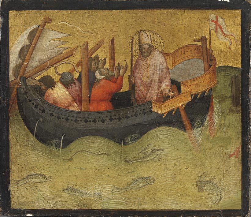 Sankt Nikolaus og stormen - Agnolo Gaddi