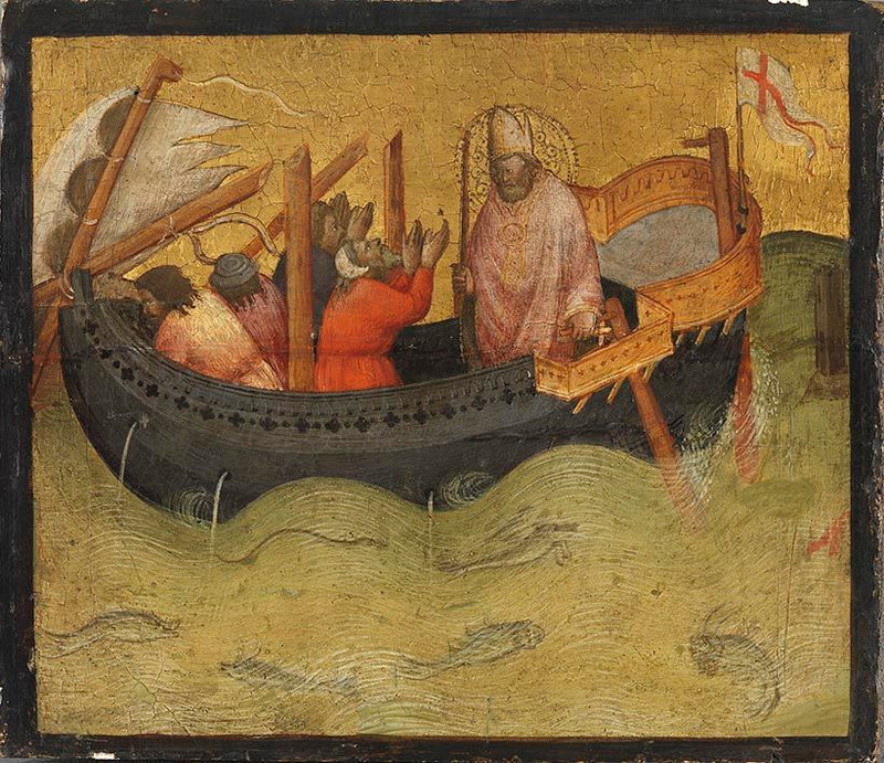 Sankt Nikolaus og stormen - Agnolo Gaddi