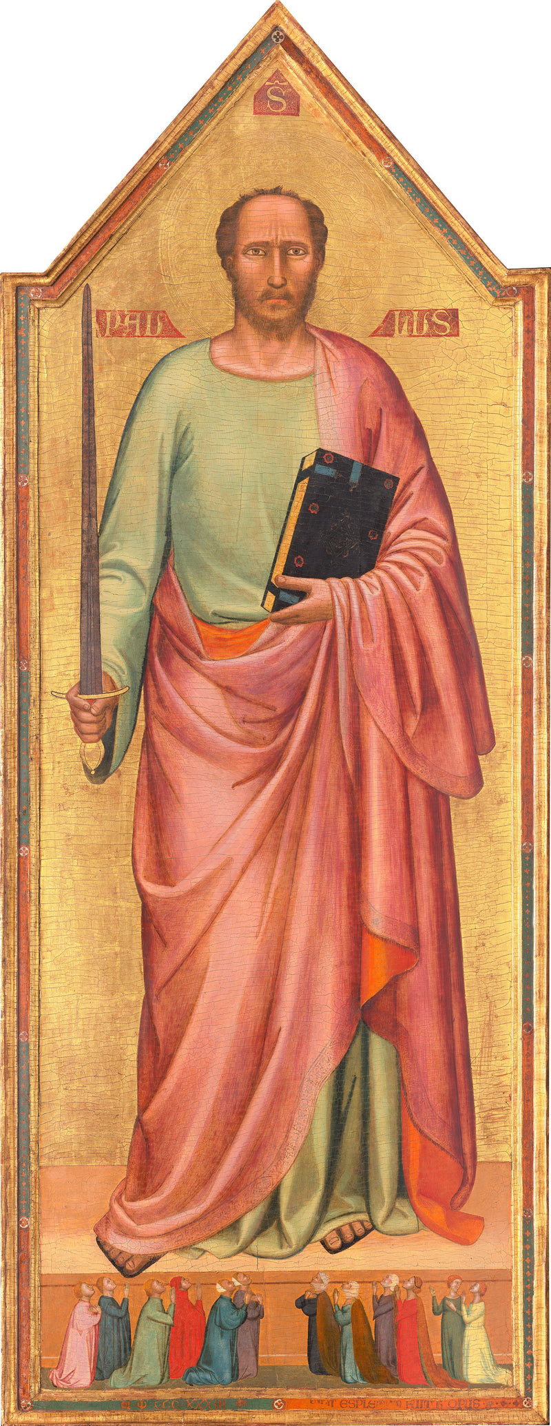 Saint Paul og en gruppe af troende - Bernardo Daddi