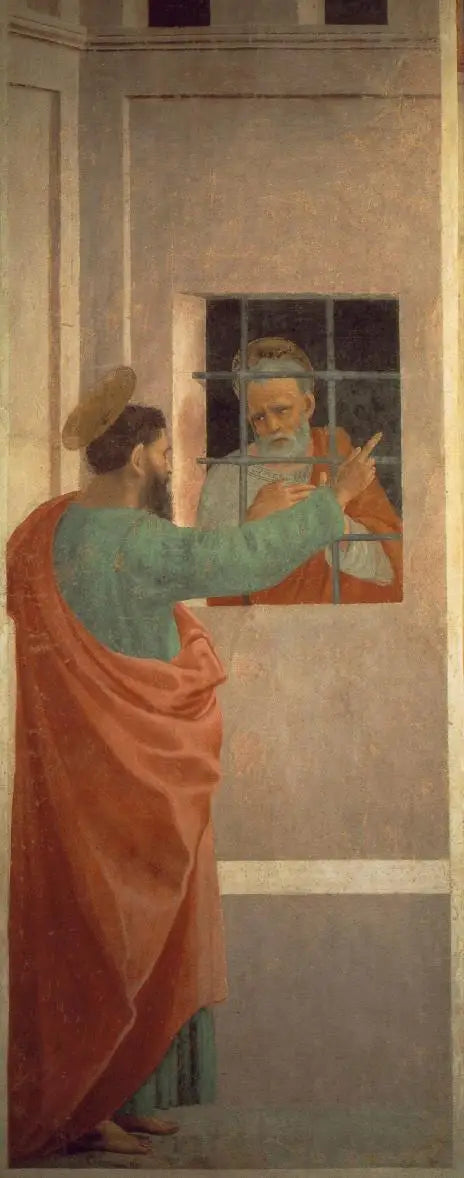 Saint Pierre en prison er besøgt af Sankt Paul - Filippino Lippi