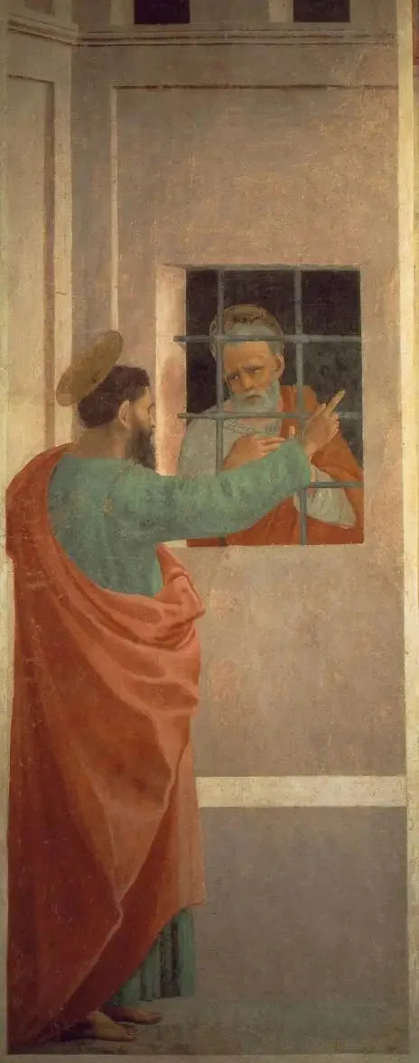 Saint Pierre en prison er besøgt af Sankt Paul - Filippino Lippi