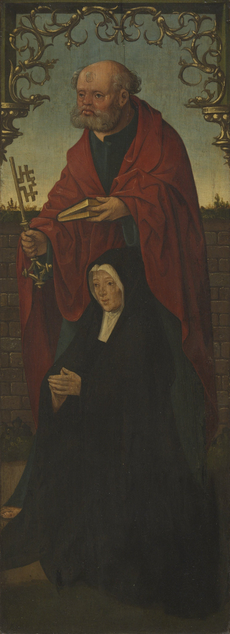 Sankt Peter og en donator ; Sankt Thomas (på bagsiden) - Jacob Cornelisz van Oostsanen