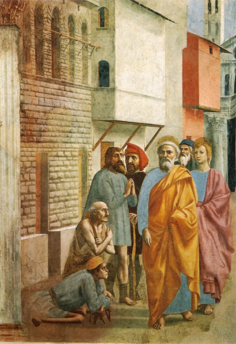 Saint Pierre helbreder de syge med sin skygge - Masaccio