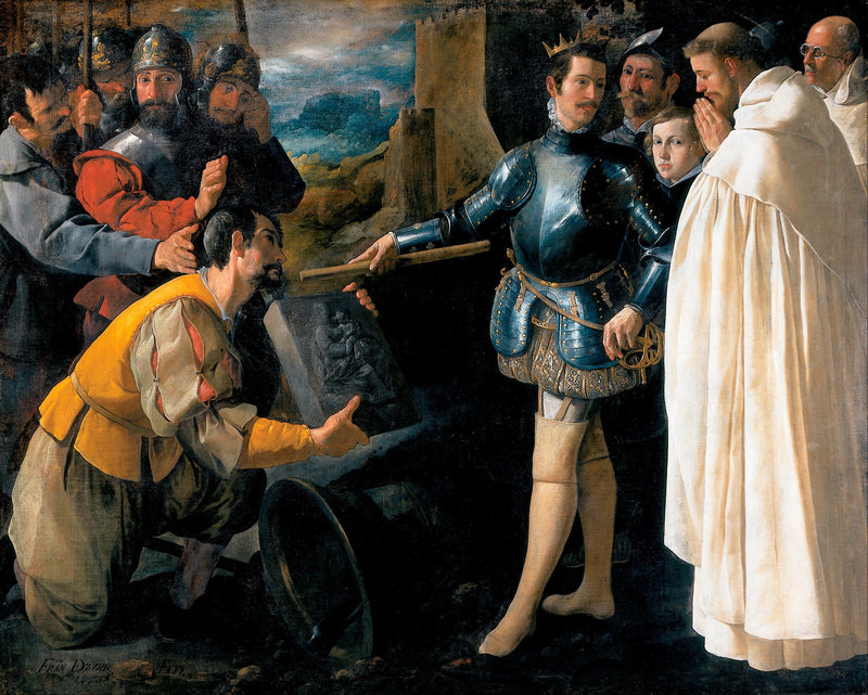 Saint Pierre Nolasco, der genvinder billedet af Jomfruen af El Puig - Francisco de Zurbarán