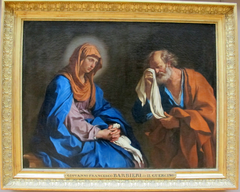 Saint Pierre græder foran Jomfruen - Guercino