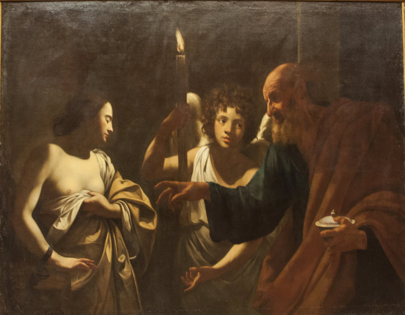 Sankt Pierre besøger den fængslede Sankt Agathe - Simon Vouet