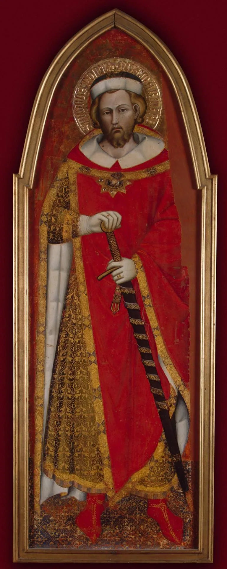 Saint Pontien (en del af et polyptyk) - Spinello Aretino