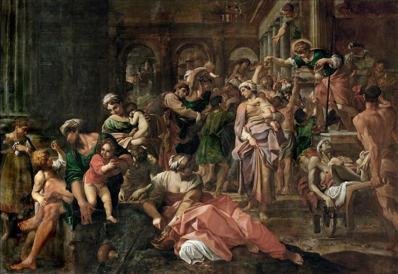 Saint Roch uddeler almisse - Annibale Carracci