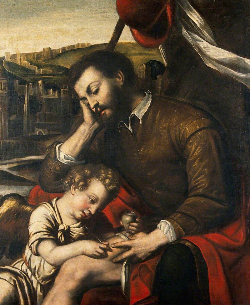 Saint Roch og Englen - Alessandro Bonvicino