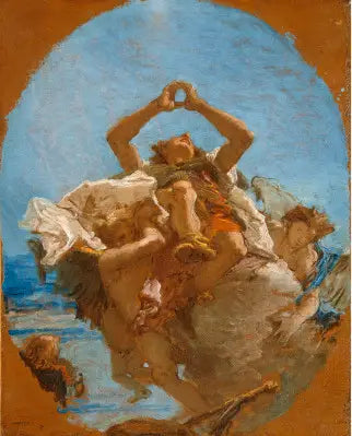 Saint Roch båret til himlen af engle - Giovanni Battista Tiepolo