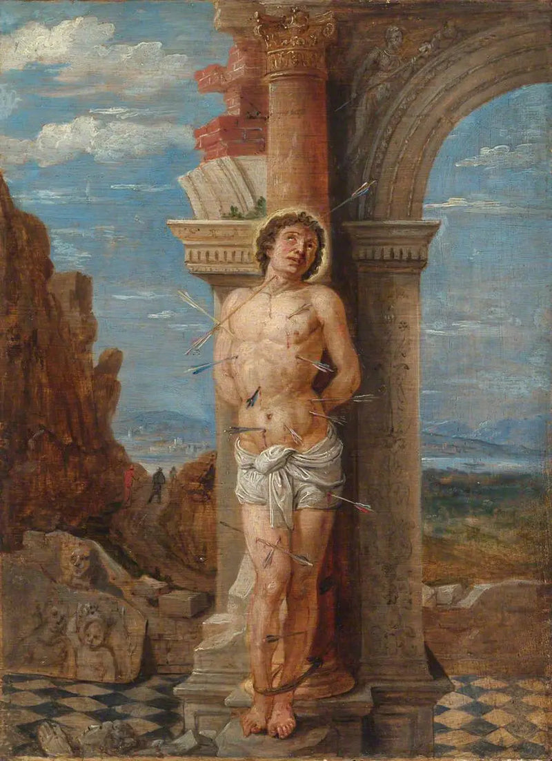 Saint Sébastien (efter Andrea Mantegna) - David Teniers den Yngre