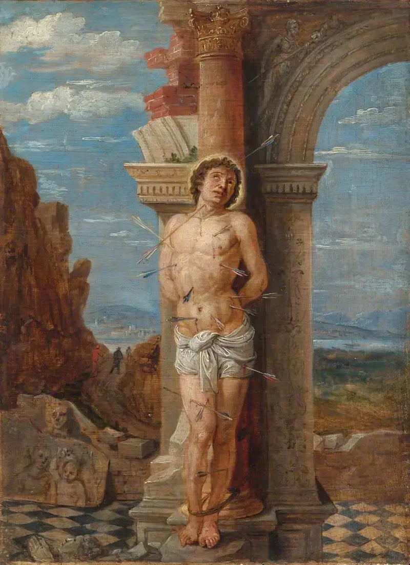 Saint Sébastien (efter Andrea Mantegna) - David Teniers den Yngre