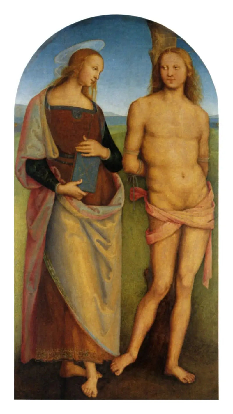 Saint Sebastian og Sankt Apollonia - Pietro Perugino