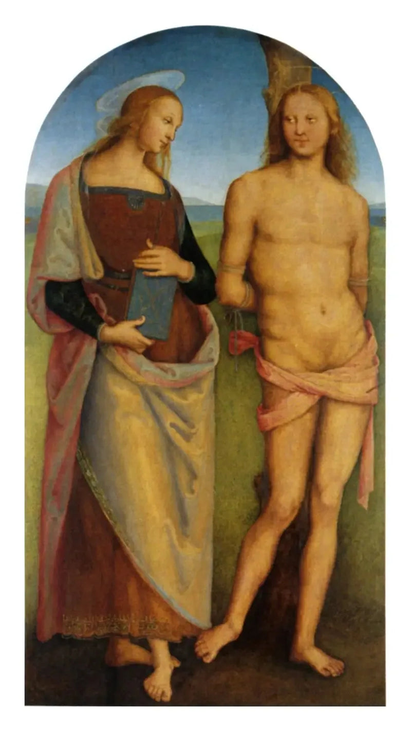 Saint Sebastian og Sankt Apollonia - Pietro Perugino
