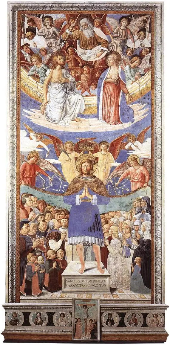 Saint Sebastian Mellemmand - Benozzo Gozzoli