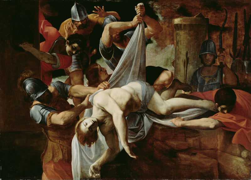 Saint Sebastian kastet i Cloaca Maxima - Ludovico Carracci