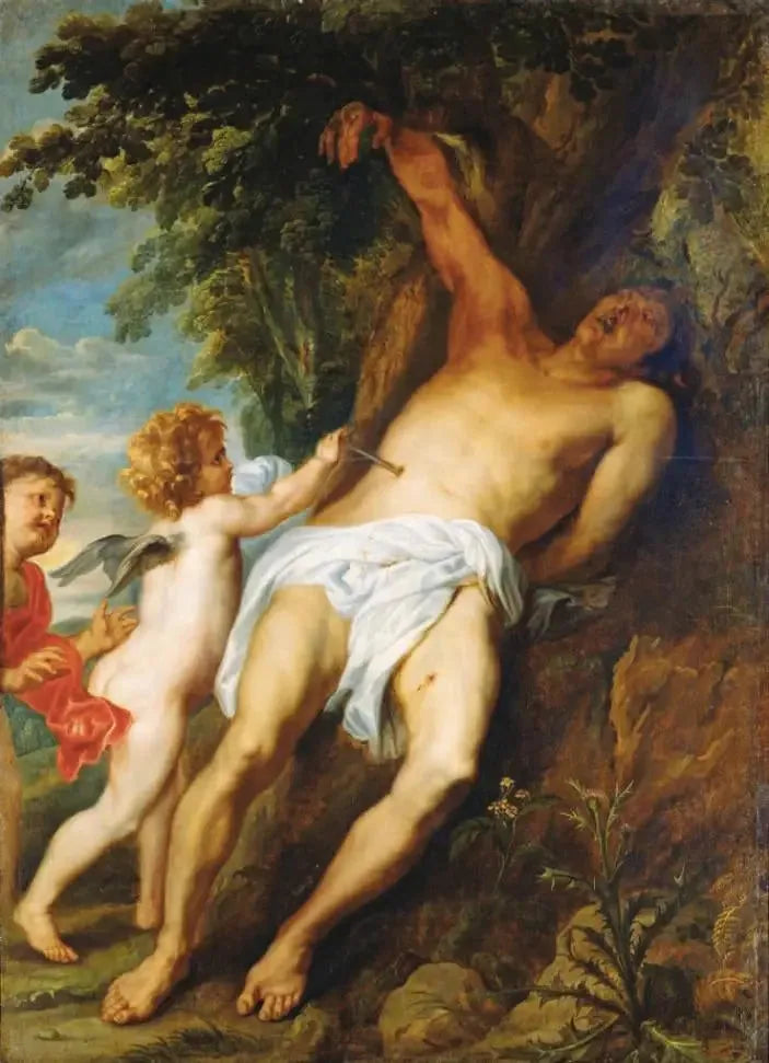 Saint Sébastien reddet af engle - Antoine van Dyck
