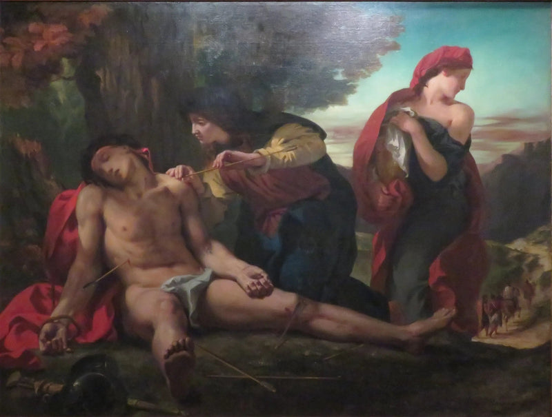 Sankt Sebastian reddet af de hellige kvinder - Eugène Delacroix