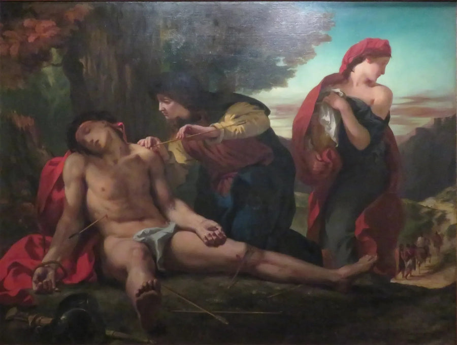 Sankt Sebastian reddet af de hellige kvinder - Eugène Delacroix