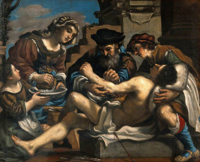 Saint Sebastian reddet af en kirurg og andre - Guercino
