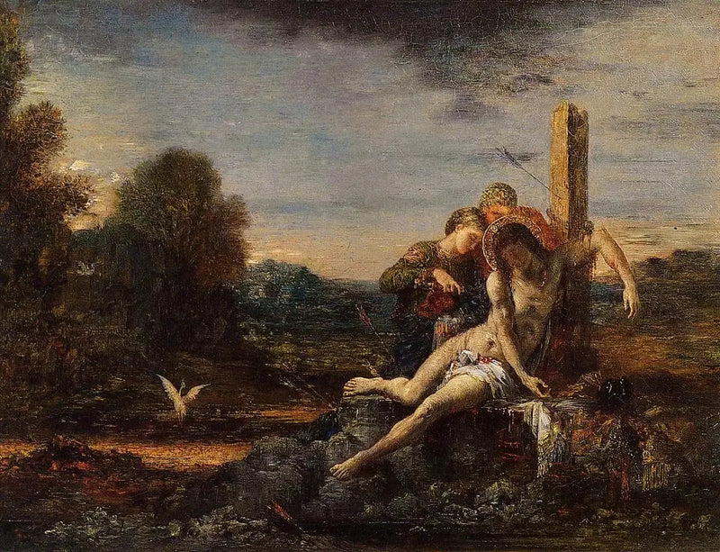 Saint Sebastian plejet af de hellige kvinder - Gustave Moreau