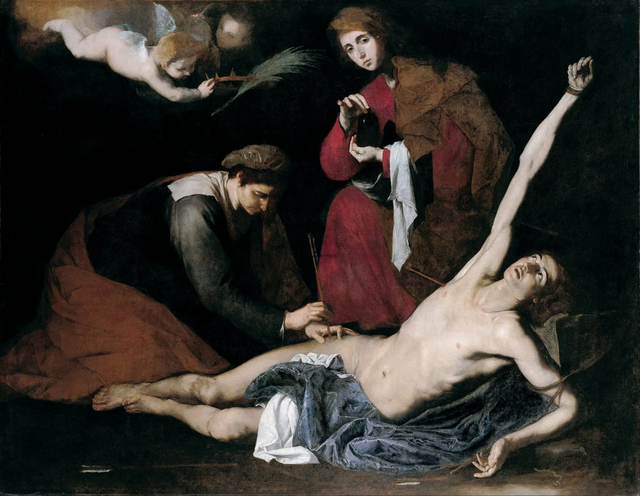Saint Sebastian plejet af de hellige kvinder - Jusepe de Ribera