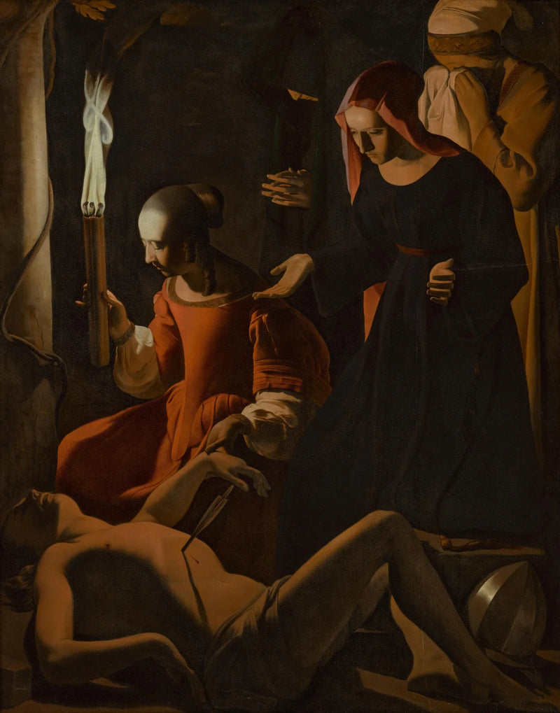 Saint Sebastian plejet af Sankt Irene - Georges de La Tour