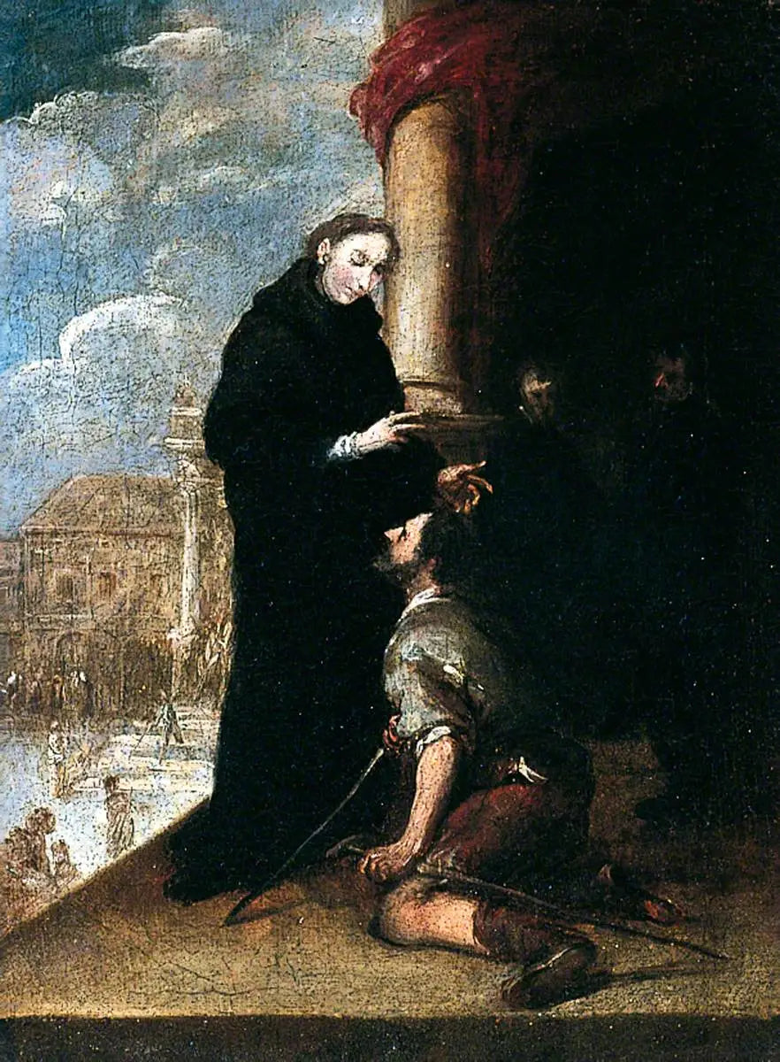 Saint Thomas de Villanueva helbredende en haltebenet - Bartolomé Esteban Murillo