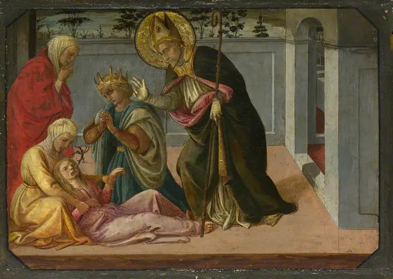 Saint Zeno udøser dæmonen fra Gallienus' datter - Fra Filippo Lippi