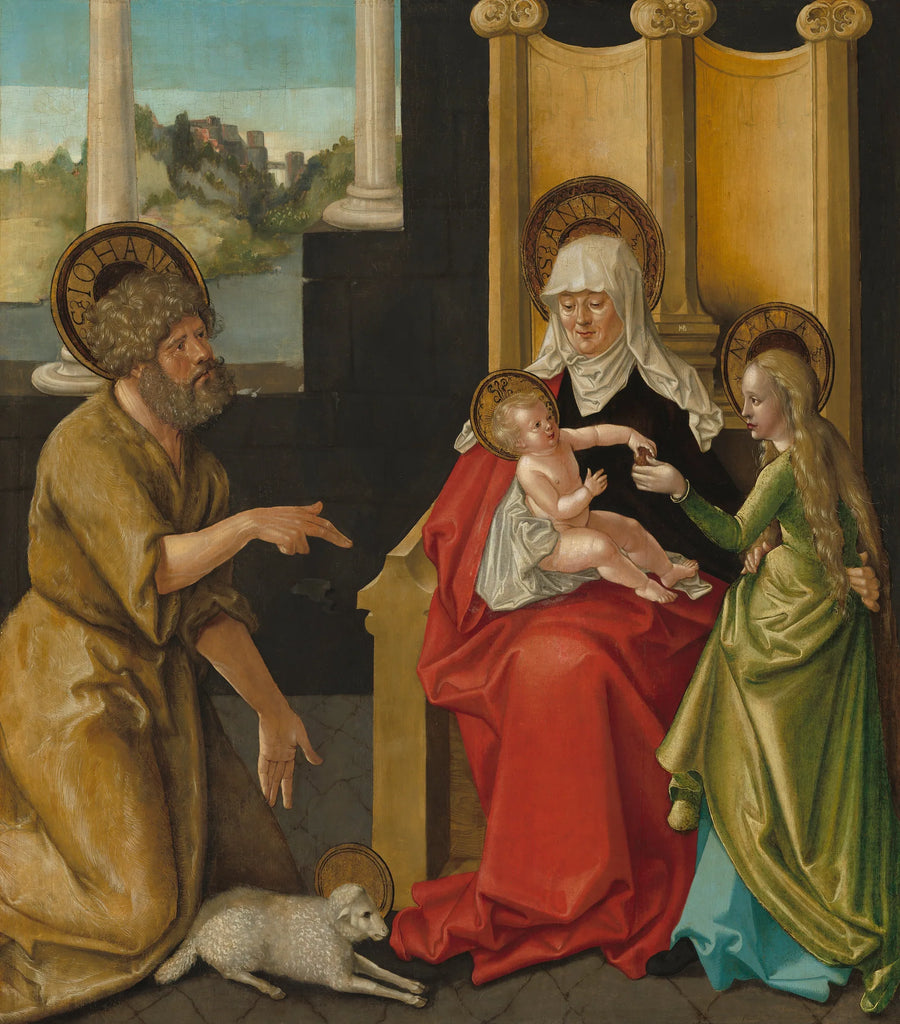 Sainte Anne med Jesusbarnet, Jomfruen og Johannes Døberen - Hans Baldung Grien