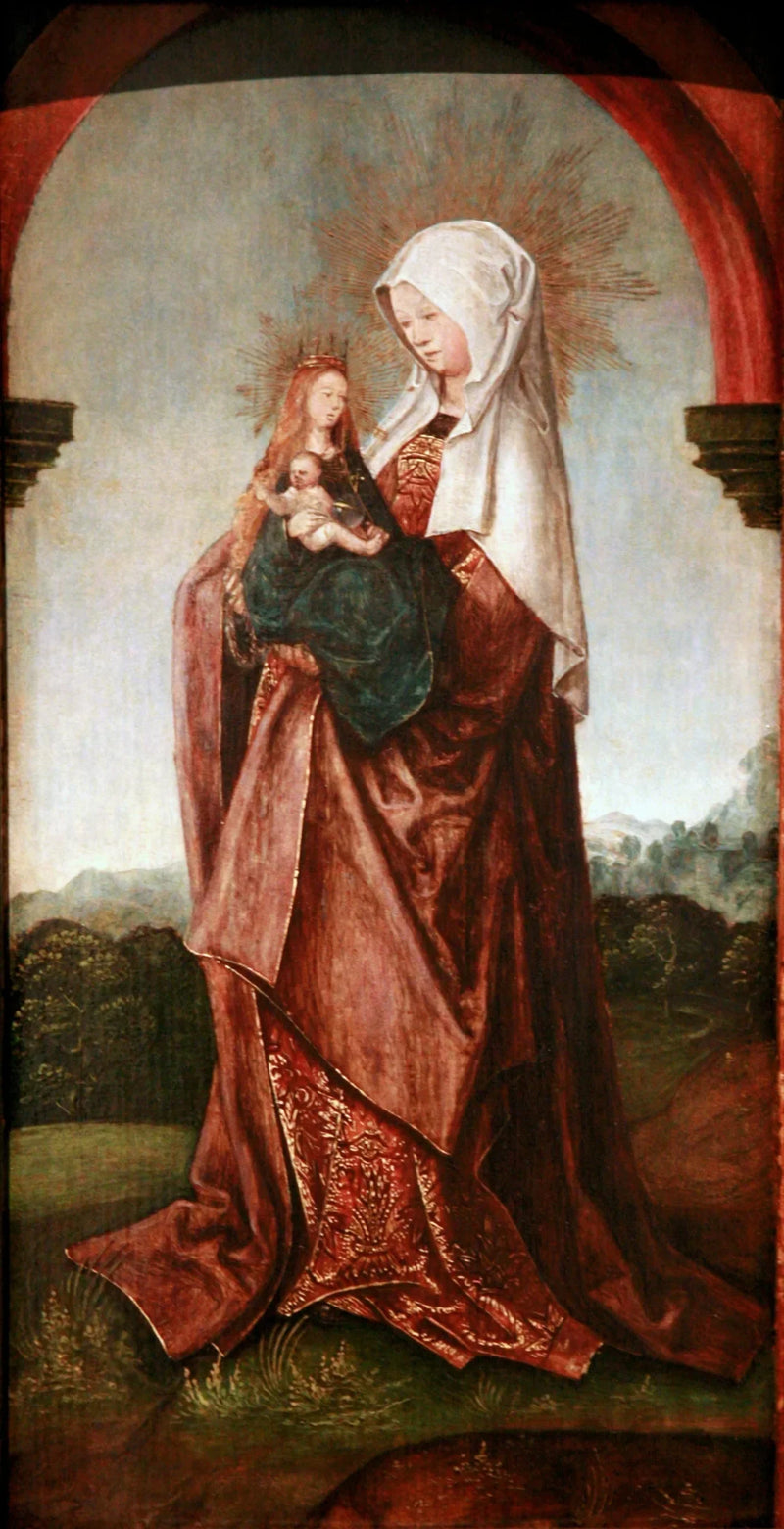 Sankt Annæ med Jomfruen og Barnet - Jacob Cornelisz van Oostsanen