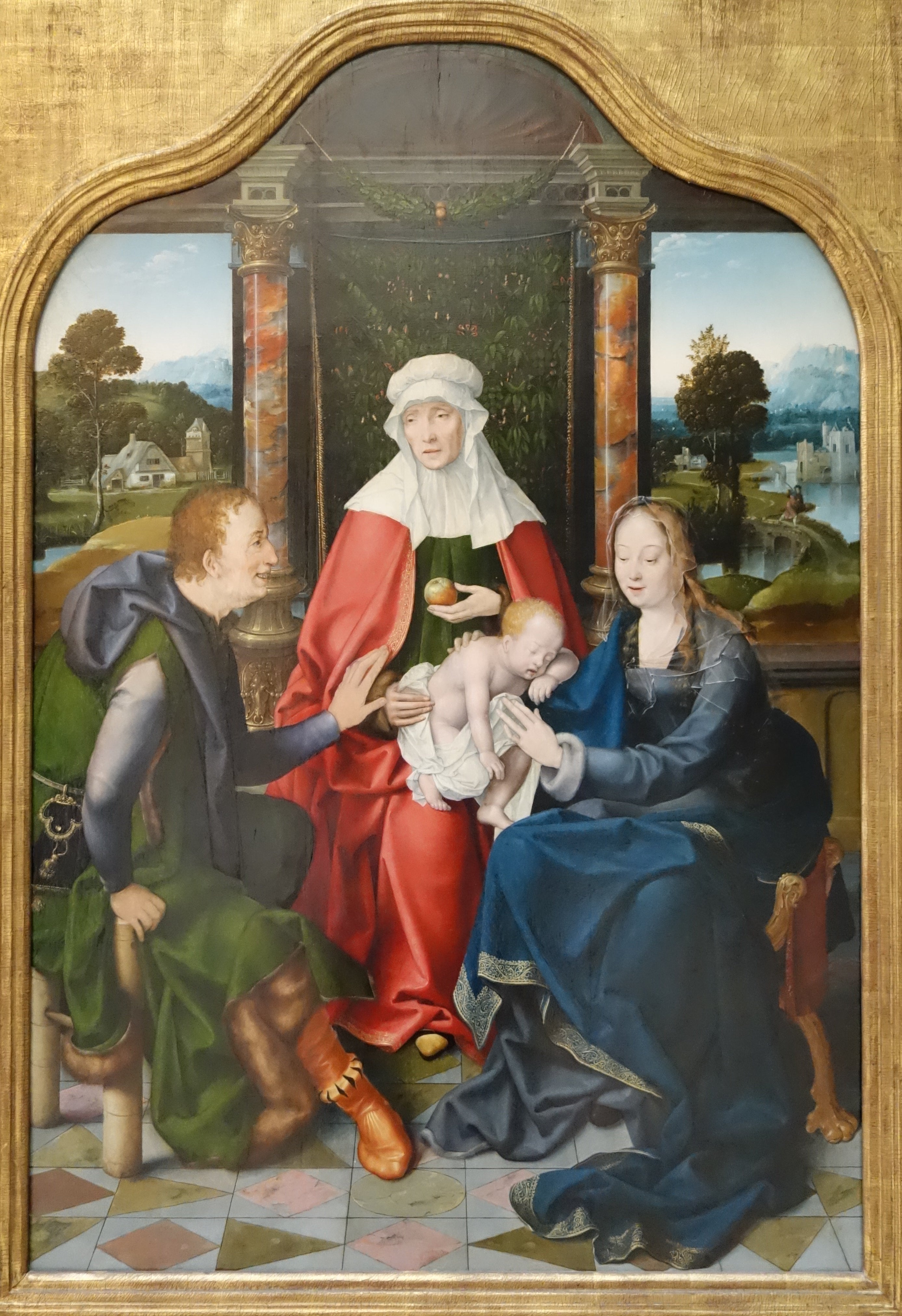 Sainte Anne Trinitaire et Saint Joachim - Joos van Cleve - Alpha Reproduction