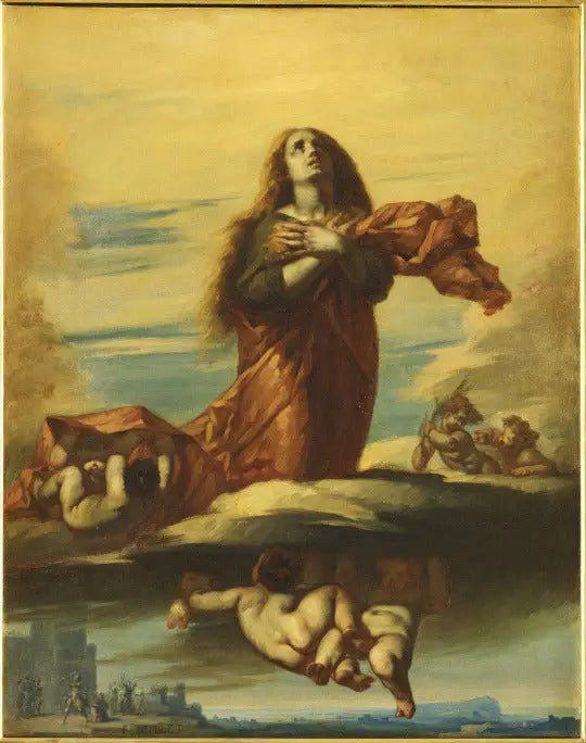 Sainte Barbe fjernet fra himlen - Jean-François Millet