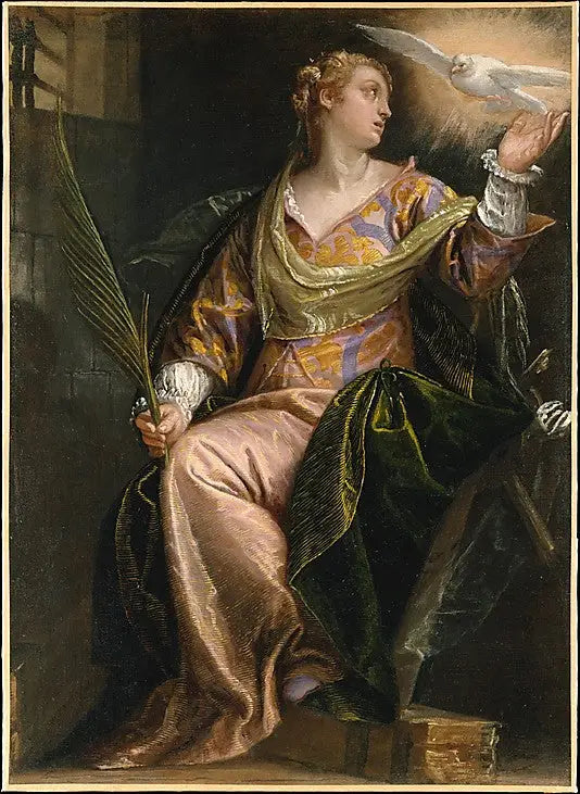 Sainte Catherine d'Alexandrie i fængsel - Paul Véronèse