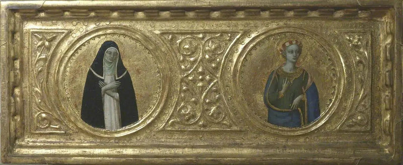 Sainte Catherine de Sienne og Sainte Cécile (prædelle, venstre panel) - Fra Angelico
